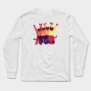 The four positive black love to PLAY Long Sleeve T-Shirt